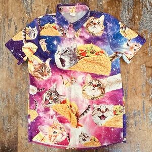 Hilarious Taco Cat “Hawaiian” Shirt Boys 12